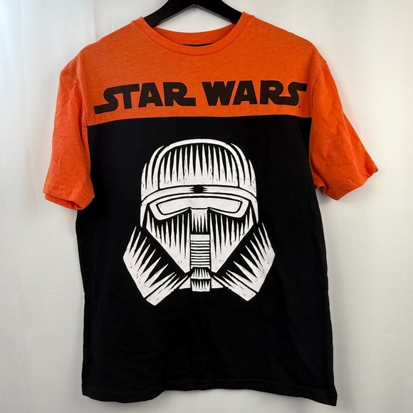 Disney Parks Men's S Star Wars Orange and Black Storm Trooper T-Shirt - Picture 2 of 4